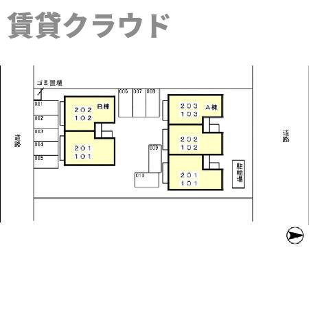 パークメゾン　Ａの区画図