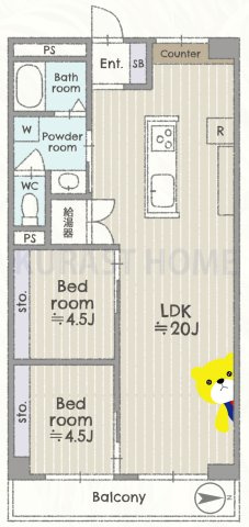 桂ガーデンハイツ　6階の間取り