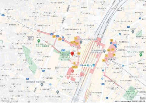 豊島区西池袋１丁目の事務所の地図