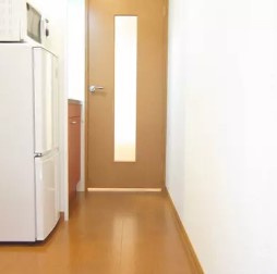 レオパレスローズの玄関