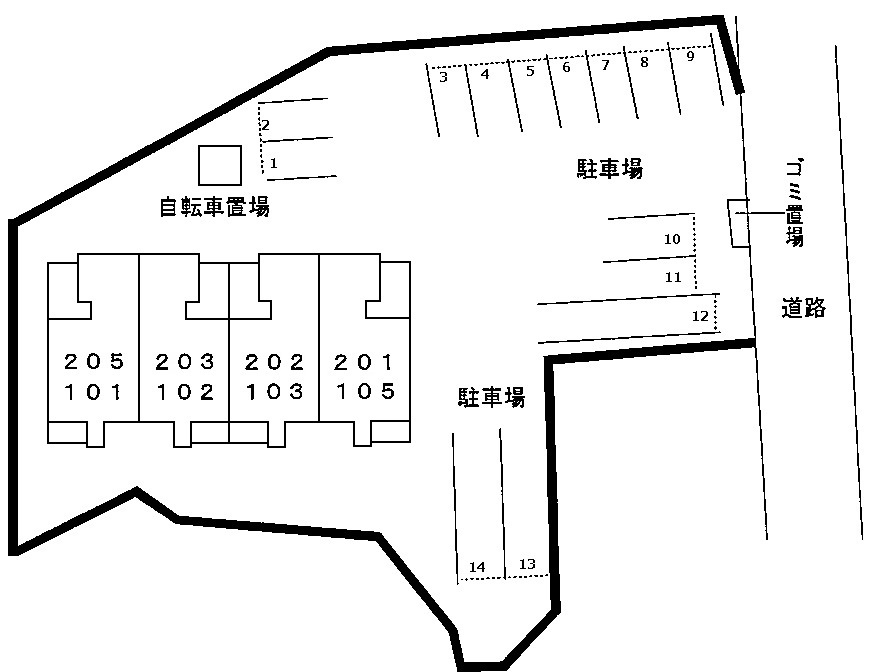 ハピネス　アイの区画図