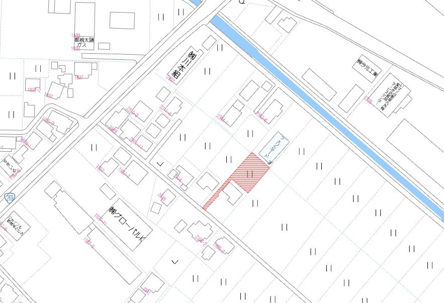 都城市神之山町の売地の土地図