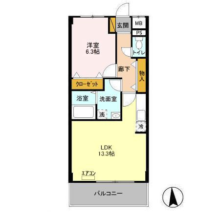 Park Side Residence（ﾊﾟｰｸｻｲﾄﾞﾚｼﾞﾃﾞﾝｽ）の間取り