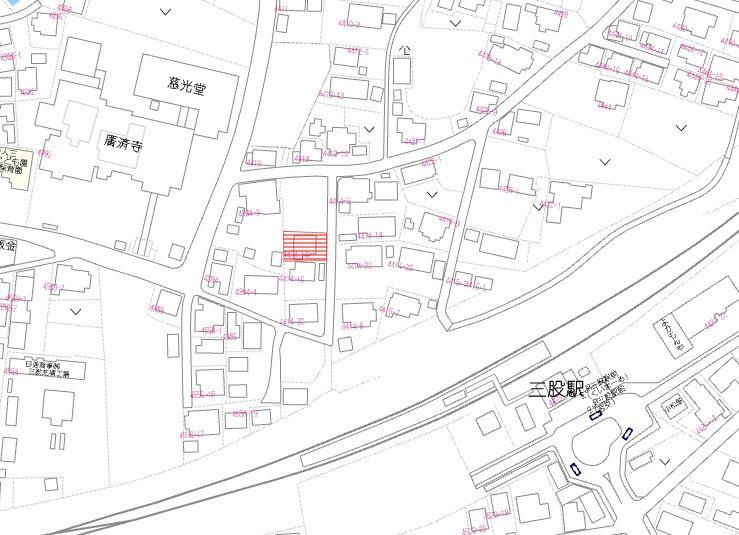 北諸県郡三股町大字樺山の売地の土地図