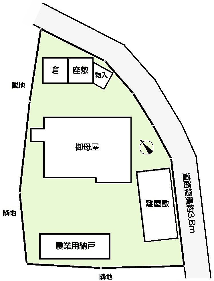 加西市西野々町 土地（古家付）の土地図