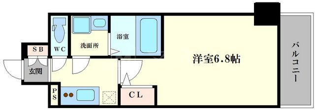 エスリード難波THE FIRSTの間取り