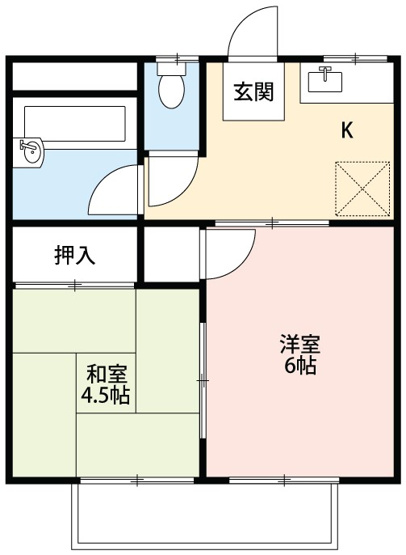 【間取り】 | シャトレ城南B