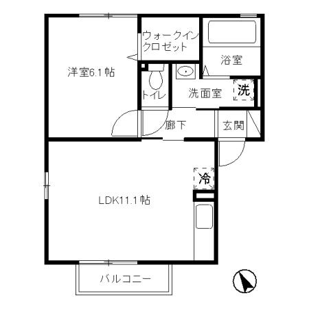サンフローラ　Aの間取り