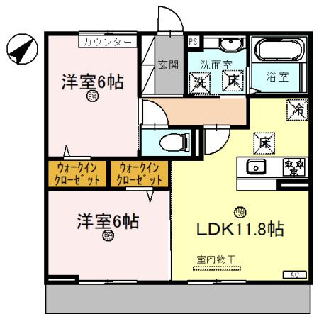 ラ　グリシーヌ青山の間取り