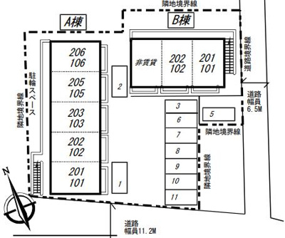 【区画図】 | ドミール松庵 A棟