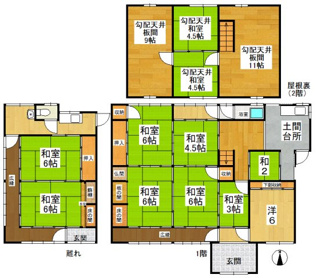 【間取り】 | 中古戸建　草内上り立