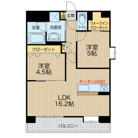 熊本市中央区新町３丁目の賃貸マンションの間取り