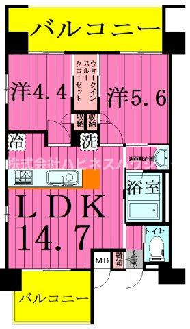 B CITY ART RESIDENCE CENTRALPARKの間取り