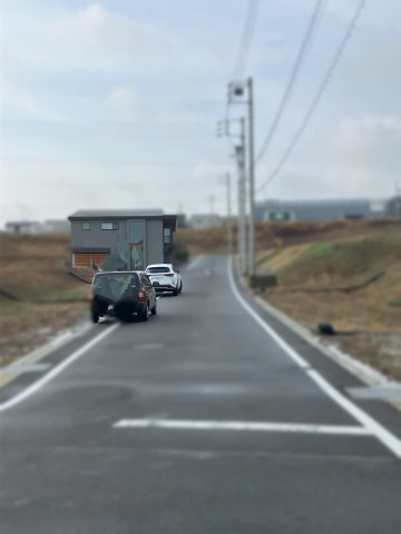 東郷中央土地区画整理　土地の周辺|東南側道路（北→南）