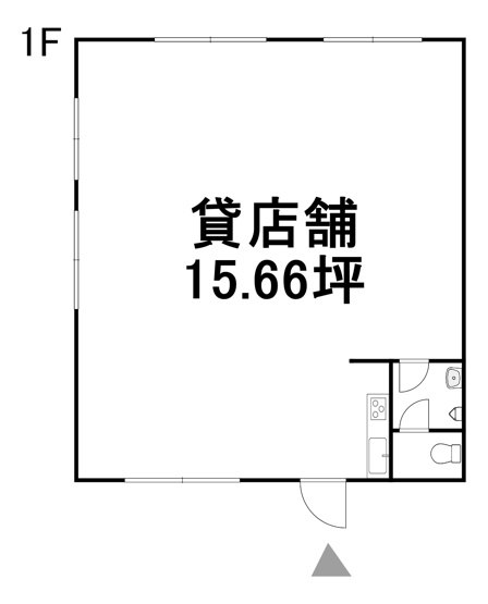 【間取り】 | フルール高出貸店舗（1階）