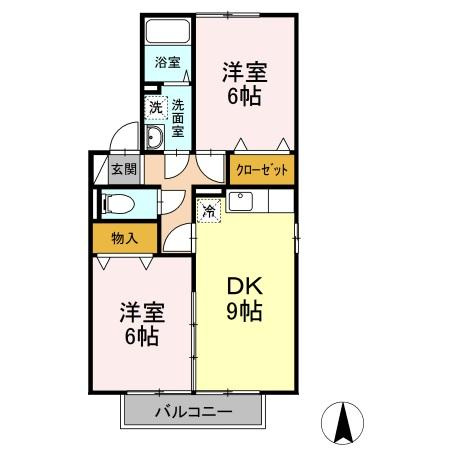 【間取り】 | サニーハイツ　B棟