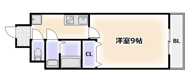 【間取り】 | メルクリオール難波