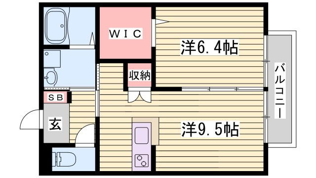 ラポール浜の宮の間取り