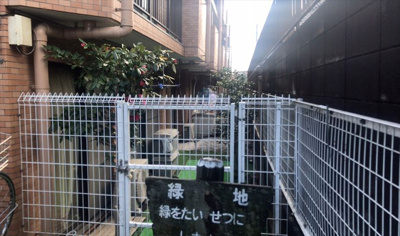 【中庭】 | ライオンズマンション町田南 | 中庭（パティオ）とは、一つの建築物の内部に設けられた、壁などで囲われている庭のことを指します。コの字型、ロの字型が主流ですが、L字型の中庭もあります。最近では、インテリア性の高さからも人気があります。