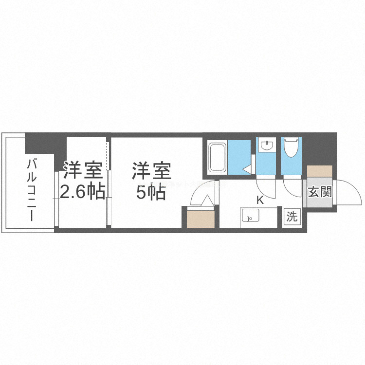 セレニテ難波グランデノールの間取り