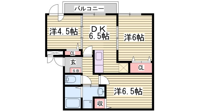 グリーンハイツA・B棟の間取り