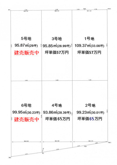 【区画図】 | 高知市一ツ橋町/6区画