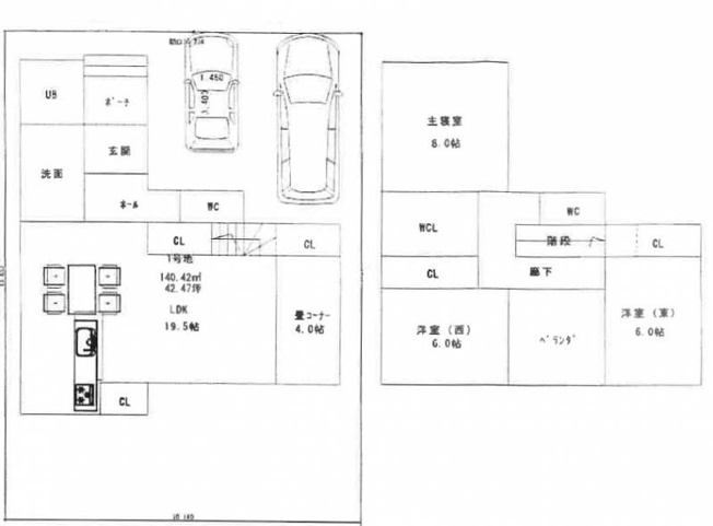 【土地図】 | 高知市一ツ橋町/6区画 | １号地