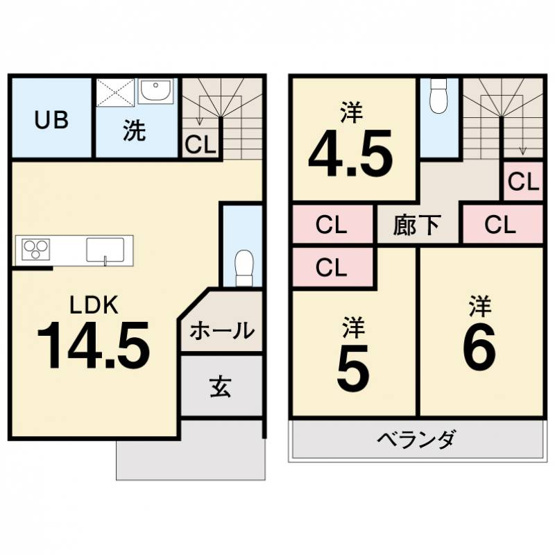 【参考プラン】 | 高知市一ツ橋町/6区画 | ４号地