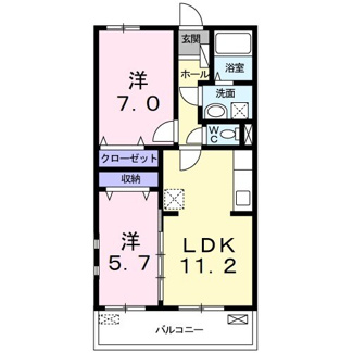 【間取り】 | エテルノ貝塚Ｂ