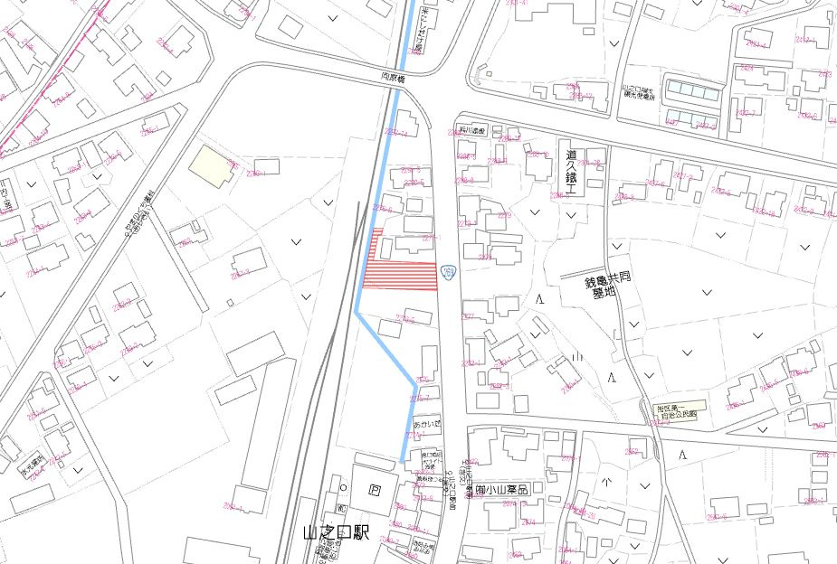 都城市山之口町花木の売地の土地図