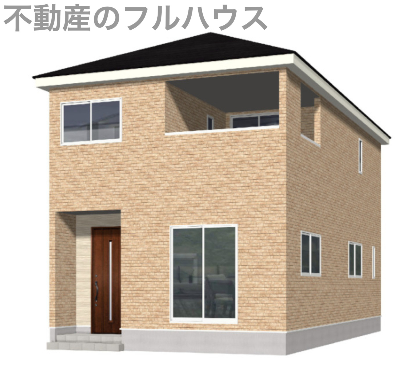 クレイドルガーデン八戸市江陽 第7の外観パース