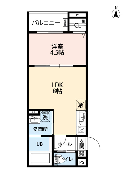 【間取り】 | CRASTINE大蓮北4丁目B
