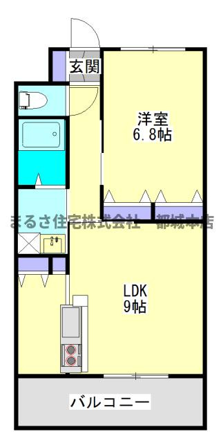 スカイコート年見の間取り|広々とした間取りになっております