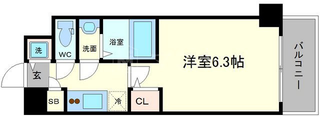 エスリード難波セントラルの間取り