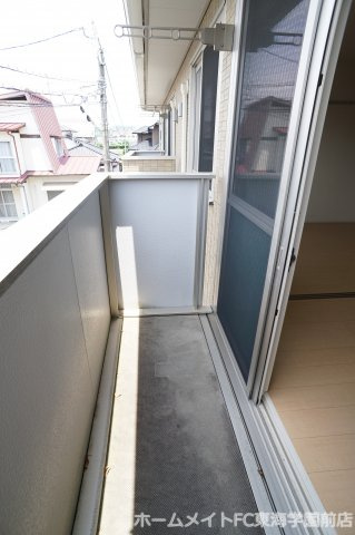 熊本市東区下南部３丁目のアパートのバルコニー