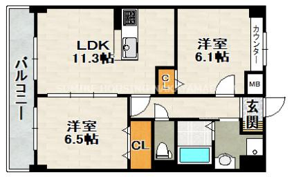 グラシス池尻の間取り