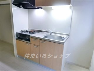 リヴィエール口田Ⅱのキッチン|２口ガスコンロ付き