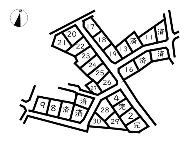 姫路市広畑区西蒲田／売土地の区画図
