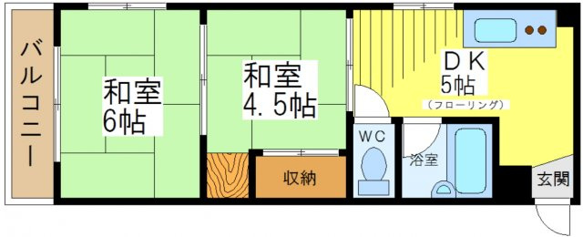 豪徳寺コーポラスの間取り