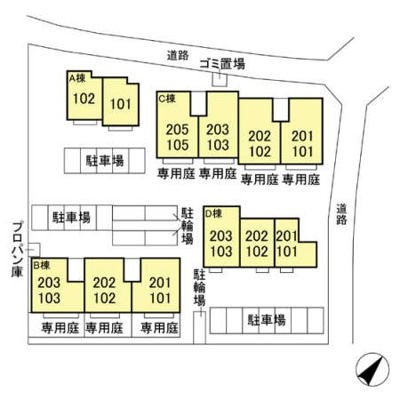 【区画図】 | ヴェルデ・パティオ D