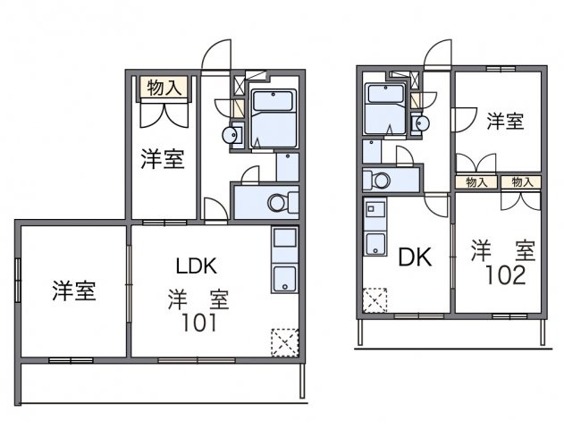 【間取り】 | レオパレス浪漫 | 代表的な間取のため実際の間取とは異なる場合があります