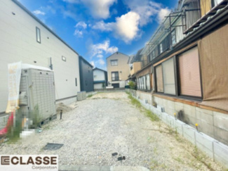 【前面道路含む現地写真】 | 城陽市久世南垣内5号地　売土地　建築条件無し