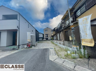 【前面道路含む現地写真】 | 城陽市久世南垣内5号地　売土地　建築条件無し