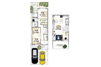 【参考プラン】 | 城陽市久世南垣内5号地　売土地　建築条件付き | 自由設計になりますので設計士と直接お話していただきオンリーワンのおうちづくりが可能です！需要の多いランドリールームも実現可能です。一緒に楽しくお家づくりをしていきましょう！