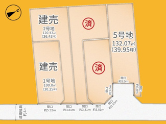 【区画図】 | 城陽市久世南垣内5号地　売土地　建築条件付き