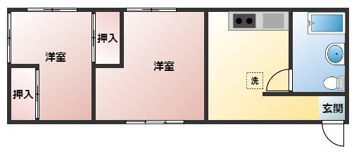 チサンマンション　６階部分の間取り