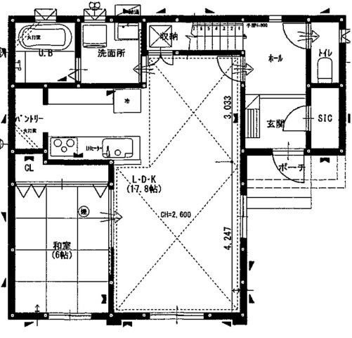 八戸市城下4丁目14番38－3号の間取り