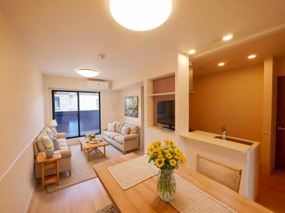 グリーンハイツ加茂Ⅱの居間・リビング|CGで家具等を配置したもので家具等は含まれません