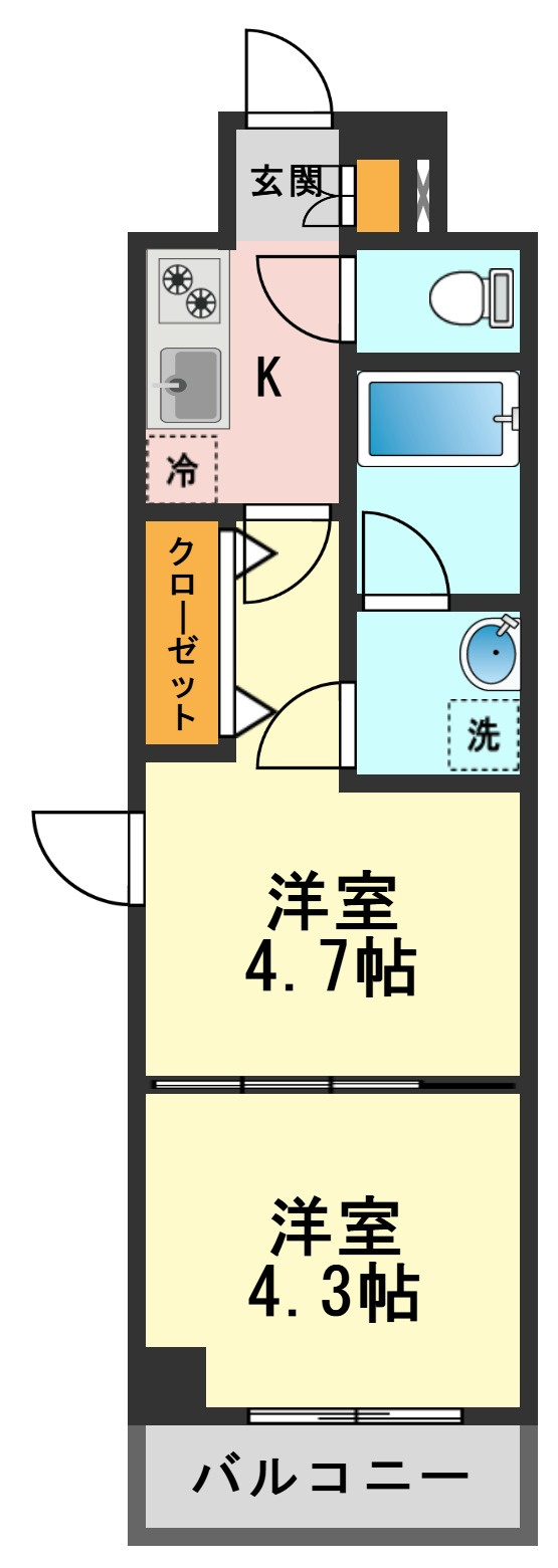 ラフィスタ新小岩Ⅲの間取り