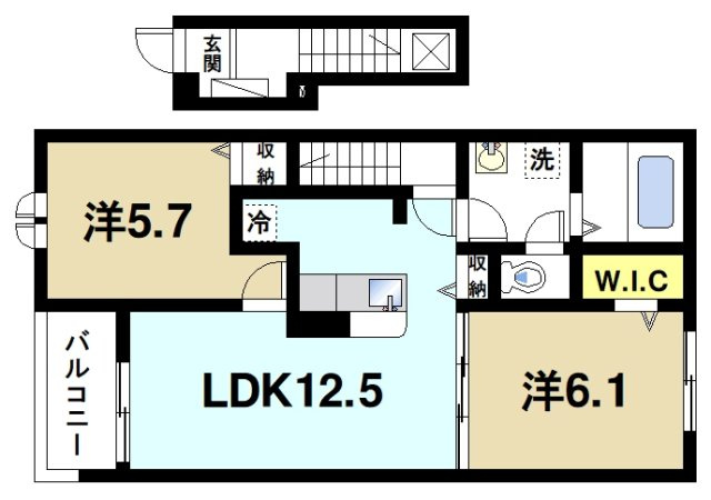 グリーンハイツ加茂Ⅱの間取り|新婚さんカップルさんに人気の間取りです